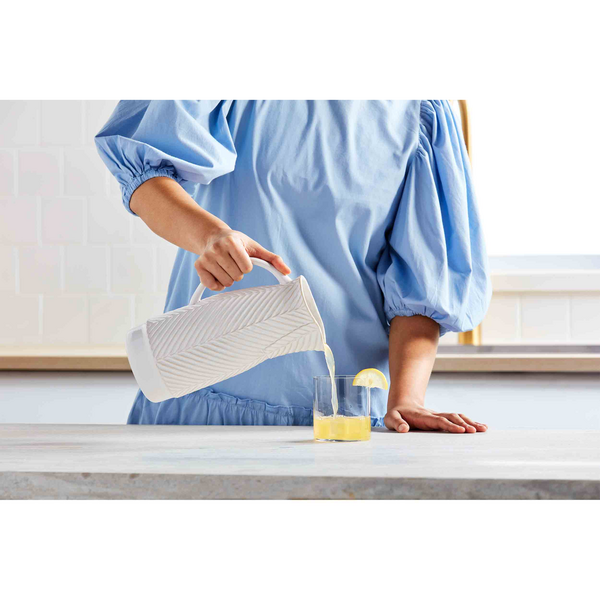 DEBOSSED STONEWARE PITCHER