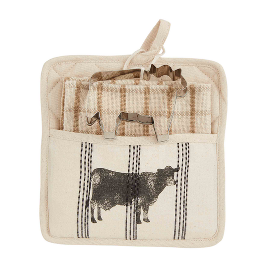 COW FARM POT HOLDER SET