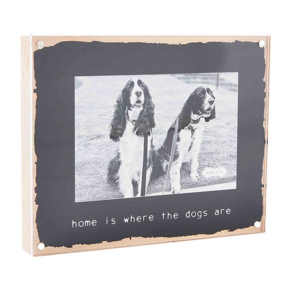 HOME IS  WHERE ACRYLIC DOG FRAME