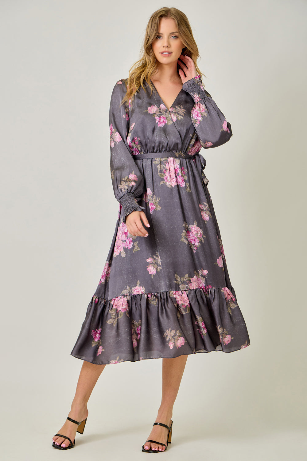 MYSTREE SOPHIA FLORAL MIDI DRESS