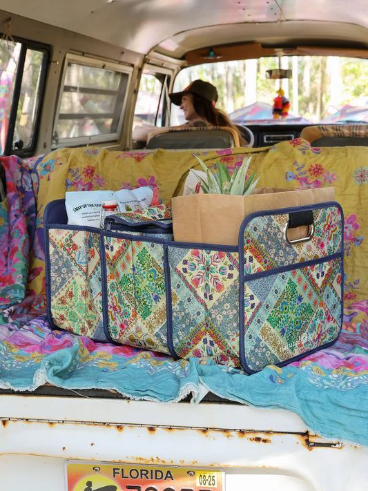 CAR TRUNK ORGANIZER MANDALA PATCHWORK