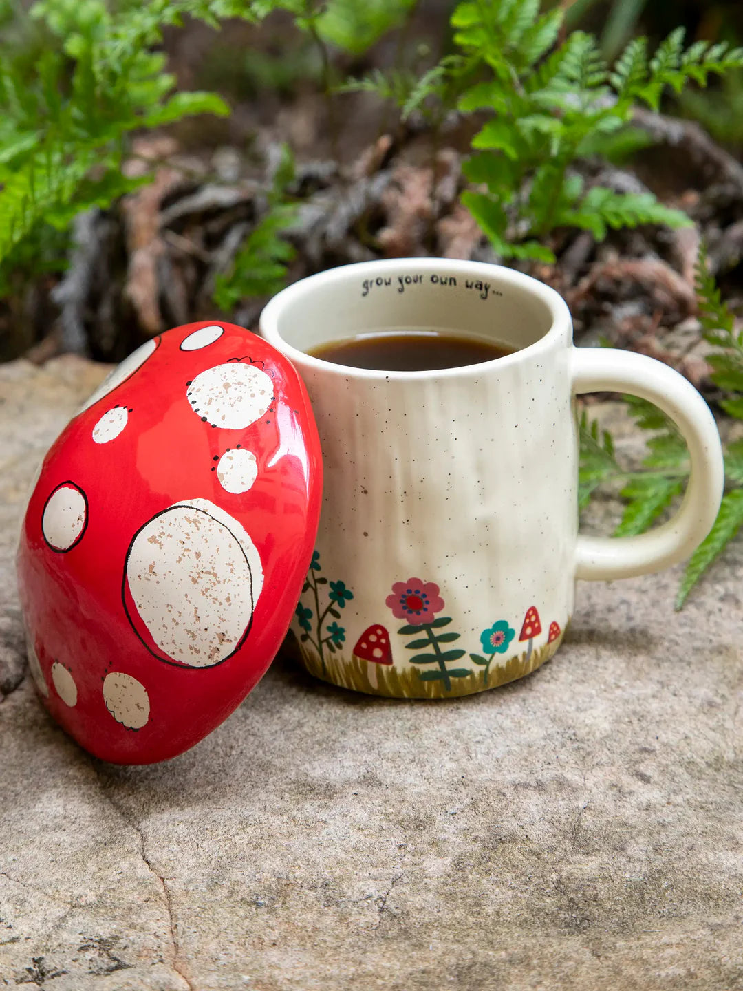 LIDDED MUG GROW YOUR OWN WAY MUSHROOM