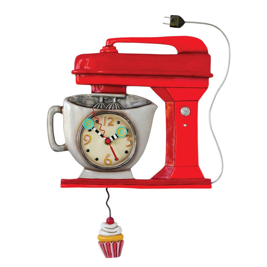 VINTAGE MIXER RED CLOCK