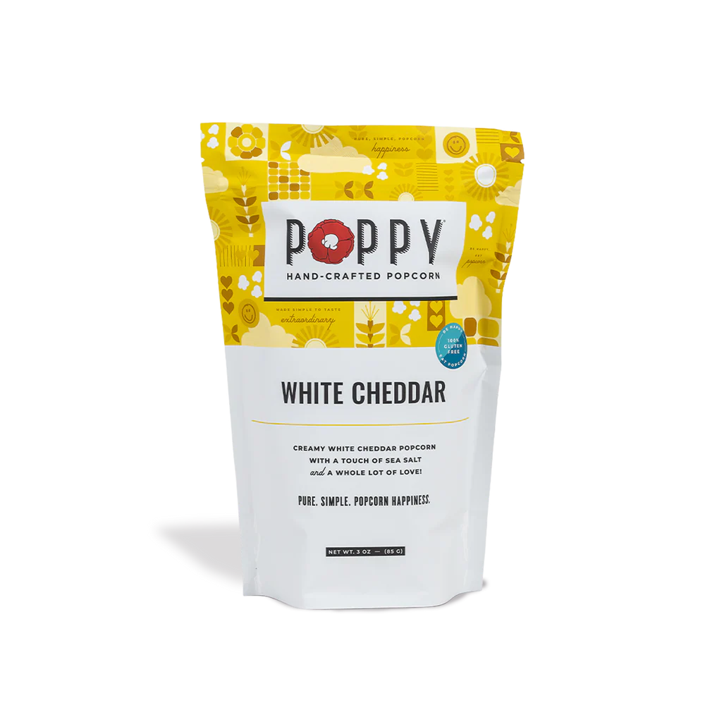 POPPY WHITE CHEDDAR POPCORN