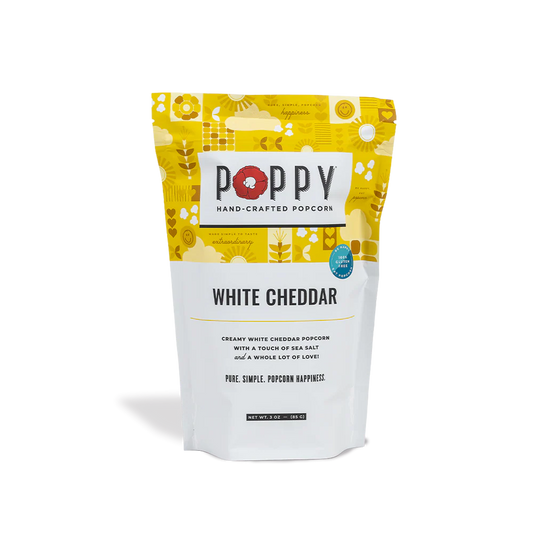 POPPY WHITE CHEDDAR POPCORN