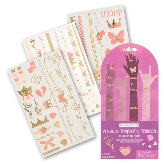 TEMPORARY TATTOOS METALLIC BUTTERFLIES