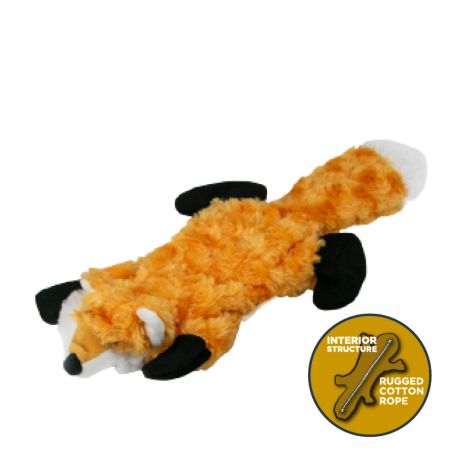 STUFFLESS FOX SQUEAK DOG TOY