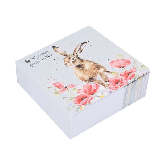 WRENDALE STICKY NOTES HARE FIELD OF FLOWERS